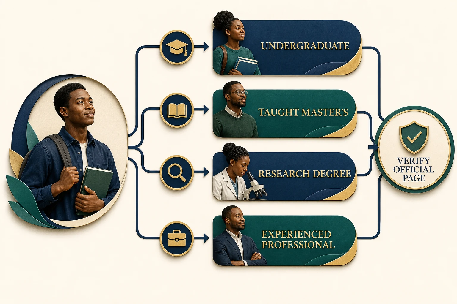 African applicants being routed into different study and professional scholarship pathways